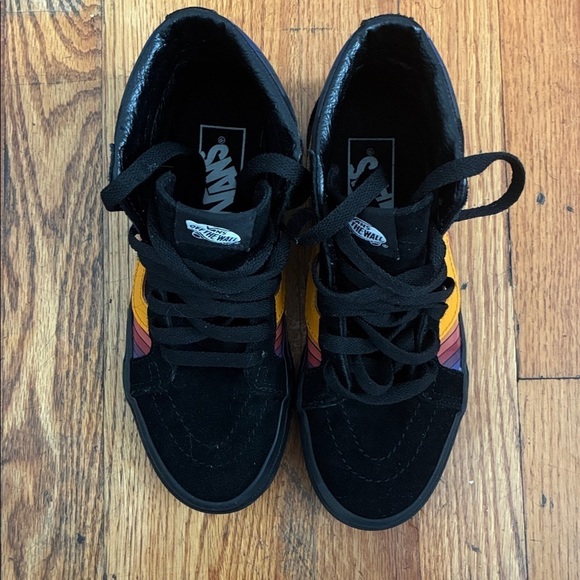 Vans Shoes - Vans Black Suede High-Tops with Multicolor Panels Sz 5